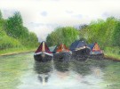 Moored boats, Stockton, GUC :: colour pencil drawing by kind permission of mojacobs