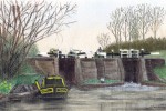 Wheelock, Trent & Mersey Canal  :: pastels drawing by kind permission of  mojacobs